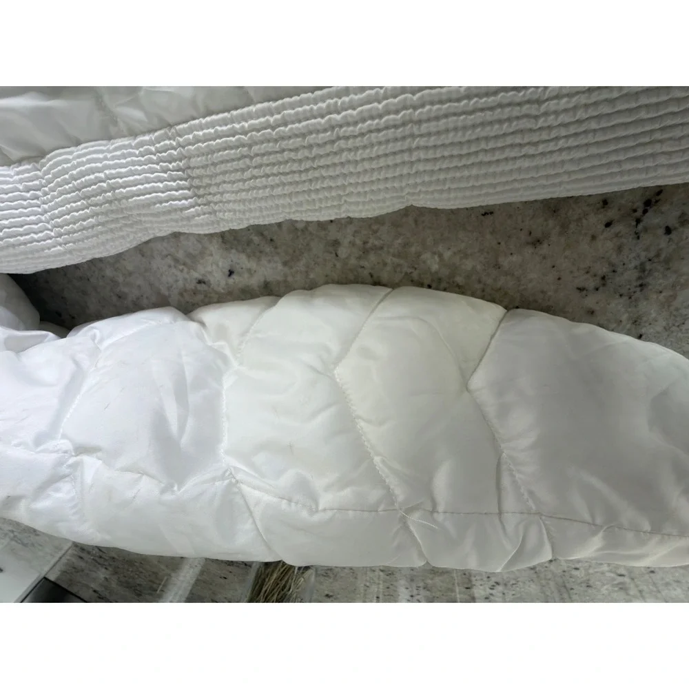 HFX White Puffer Jacket Small‎ Hooded Quilted Winter Coat